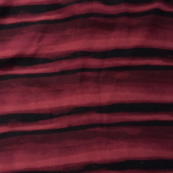 Hannah Wine & Black Knit and Sheer Top-L - Picture 3 of 6